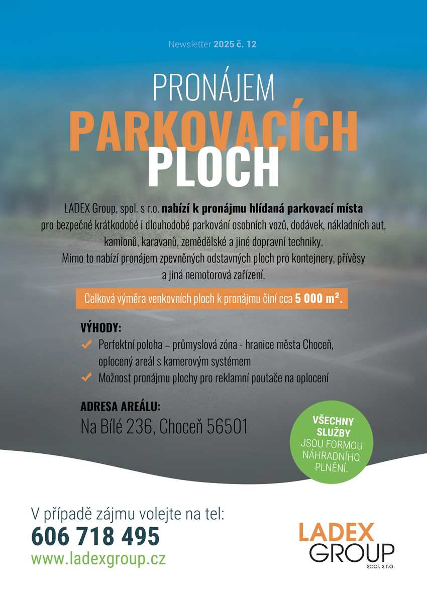 Pronájem parkovacích ploch